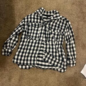 black and white checkered flannel